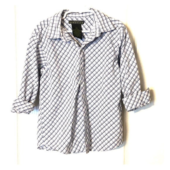 Kenneth Cole Reaction blue striped button down - Picture 1 of 3